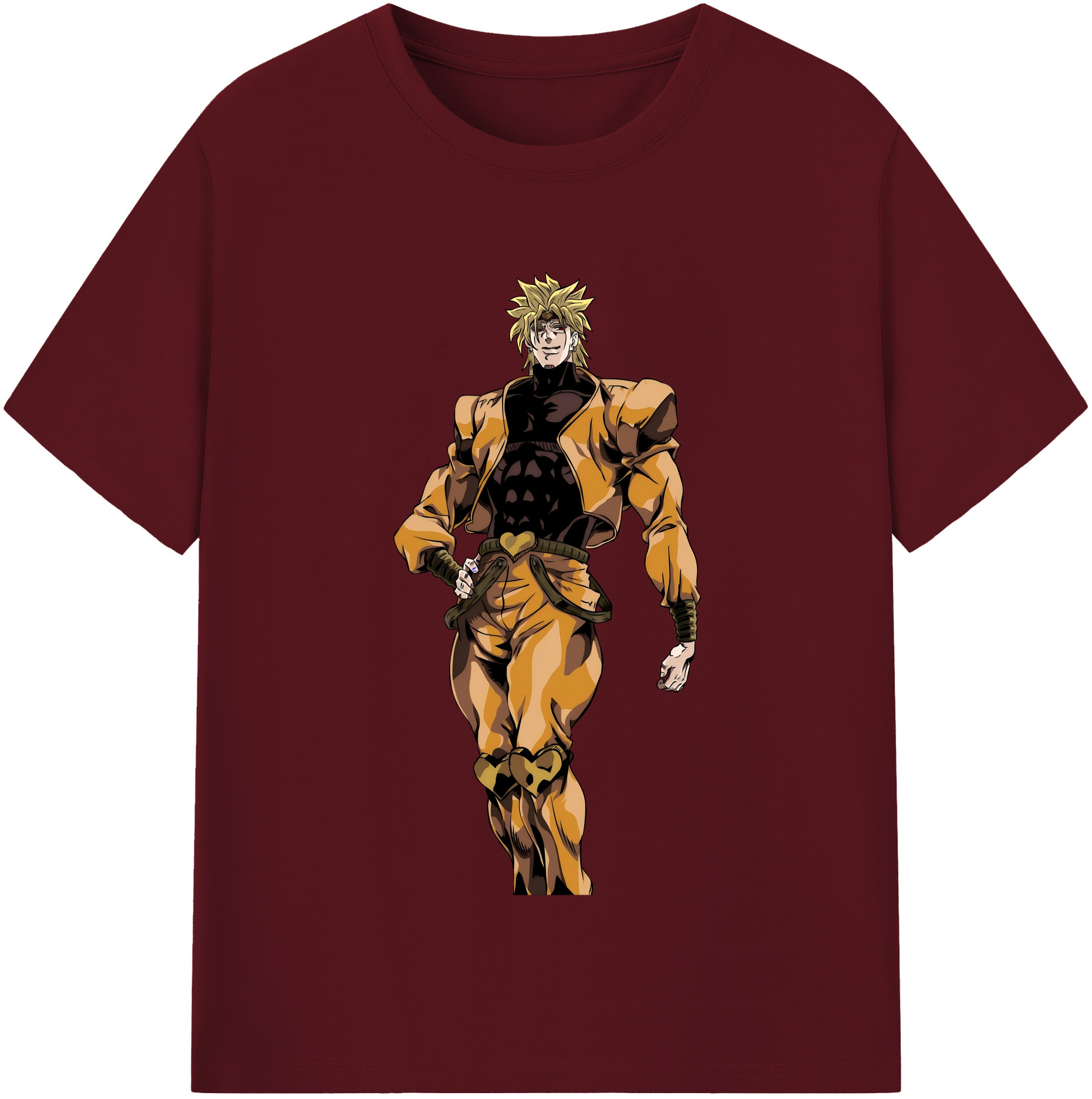 （画像用） ジョジョの奇妙な冒険 ディオ?ブランドー JoJo's Bizarre Adventure Dio Brando 綿100％半袖Tシャツ（フロントプリント）